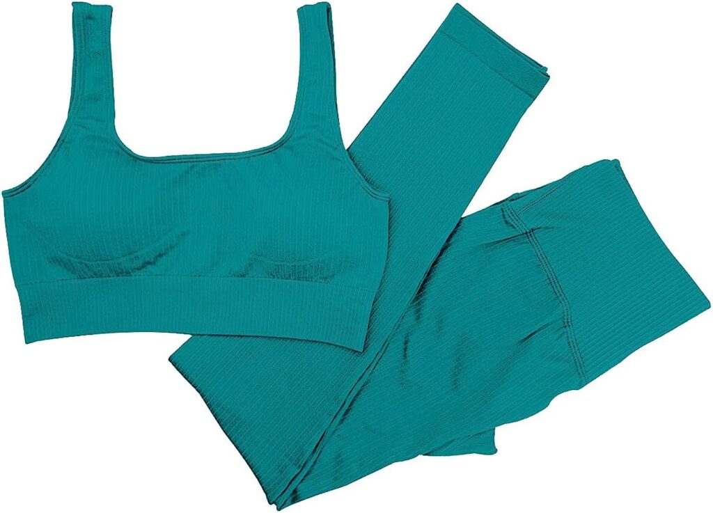 2 pcs conjunto de yoga sin costuras traje deportivo para mujer pantalones de yoga super elasticos leggings de cintura alta con sujetador deportivo ropa de correr conjunto de gimnasio ejercicio