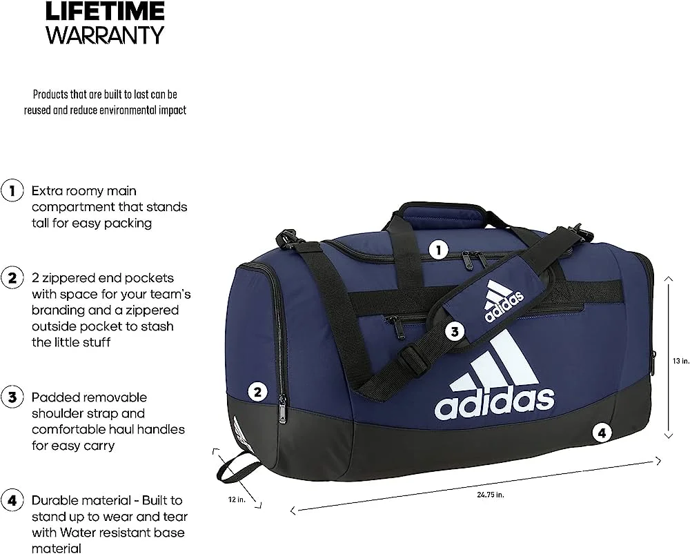 adidas defender 4 bolsa de lona mediana para defensa 4 color azul marino talla unica defender 4
