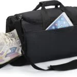 bolsa deporte fitness mochila funcion y compartimento para zapatos separada seco y humedo 40l deportivo viaje gimnasio natacion fin de semana travel duffle bag equipaje mano negro hombre mujer