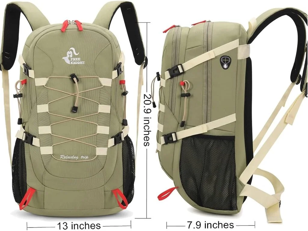 bseash mochila de senderismo impermeable ligera de 40l con cubierta de lluvia mochila de viaje para deportes al aire libre para acampar escalada esqui ciclismo