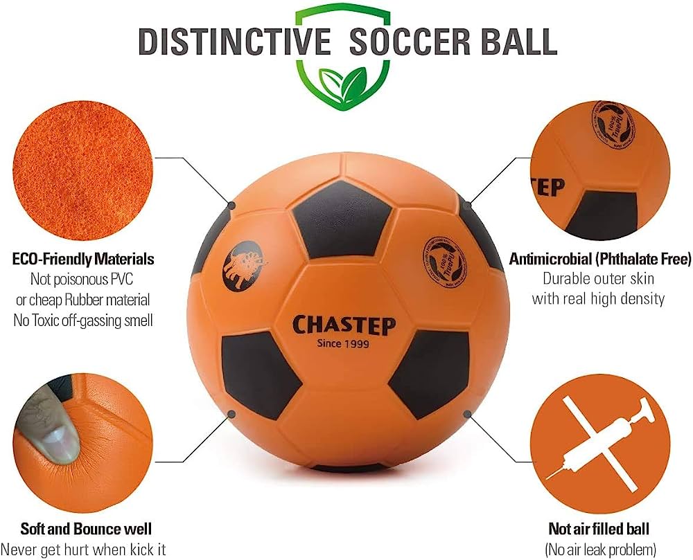 CHASTEP 8" Foam Soccer Ball Perfecto para niños o principiantes. Juega y entrena Soft Kick & Safe 3 chastep 8 foam soccer ball perfecto para ninos o principiantes juega y entrena soft kick safe 1