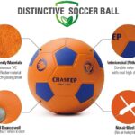 chastep balon de futbol de espuma de 8 pulgadas para interiores y exteriores perfecto para ninos o principiantes jugar y hacer ejercicio patadas suaves y seguras naranja azul 1
