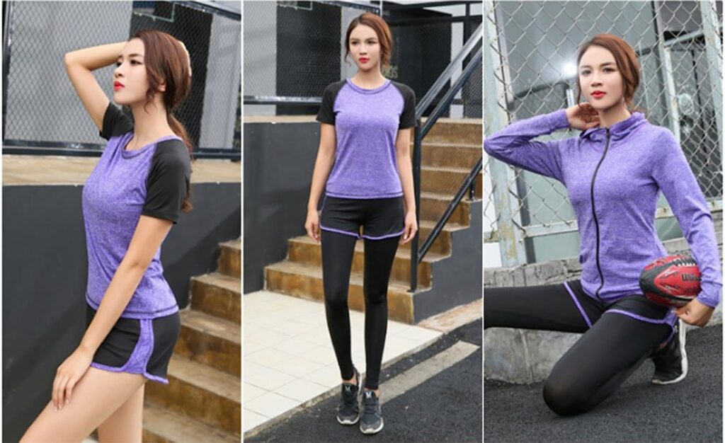 conjuntos de chandal mujer 5 piezas traje de yoga completo conjuntos deportivos para fitness running jogging ejercicio en el gimnasio