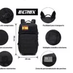 elitrainx mochila 45l tactica militar bandera espana deporte cabina avion crosstraining aire libre deportes gimnasio portatil by elitex training