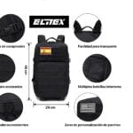 elitrainx v2 mochila 45l tactica militar bandera espana cross training viajes aire libre deportes gimnasio portatil oxford 900d by elitex training