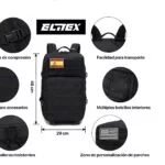 elitrainx v2 mochila 45l tactica militar bandera espana cross training viajes aire libre deportes gimnasio portatil oxford 900d by elitex training