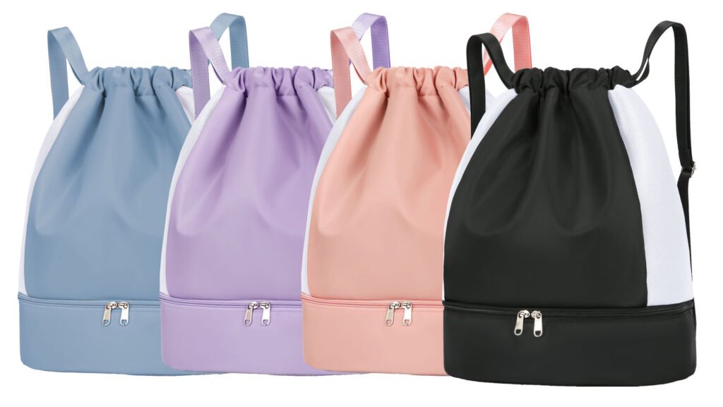 hawee impermeable casual mochila con cordon grande deporte bolso de gimnasia mochila de cuerda unisex para mujer hombre vida cotidiana aire libre yoga escuela playa nadar