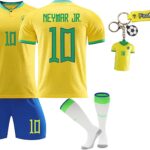 hereneer camiseta de futbol traje de futbol de nino adultos conjunto de camiseta de manga corta camiseta deportiva de futbol no 9 no 10 no 17 para adultos y ninos 1
