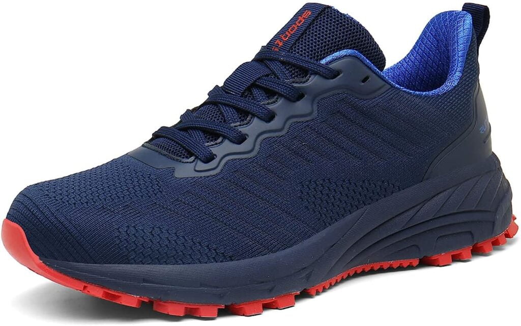 hombre mujer zapatillas deporte running zapatos para correr ligero gimnasio calzado deportivo bambas respirable sneakers antideslizante moda casuales fitness outdoor negro rojo azul