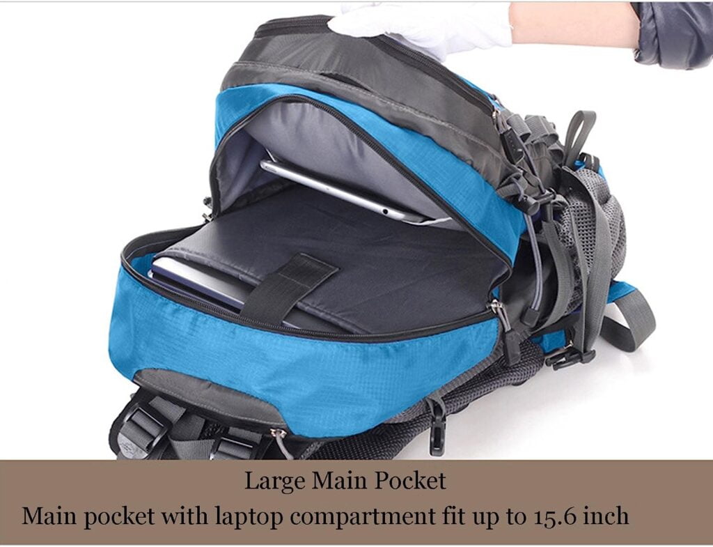 homiee mochila de senderismo de 45l bolsa de nylon para caminatas con bolsillo para computadora portatil adecuada para caminatas excursiones deportes al aire libre estilo unico impermeable
