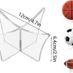 inheming 5 piezas soporte de balon base de balon soporte de pelota soporte de exhibicion para baloncesto futbol voleibol softbol bolostransparente 1