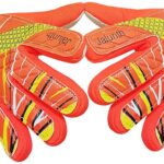 jalunth guantes de portero futbol nino ninas adolescentes joven junior guantes portero entrenamiento guantes futbol con proteccion palma de latex antideslizante y dorso de mano de pu suave 2