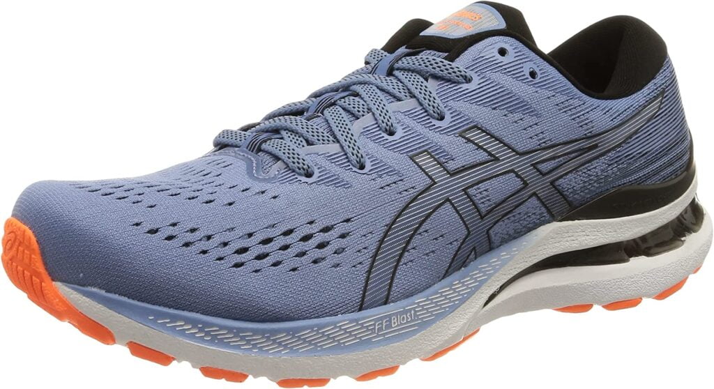 kayano 28 zapatillas de carretera para hombre celeste negro