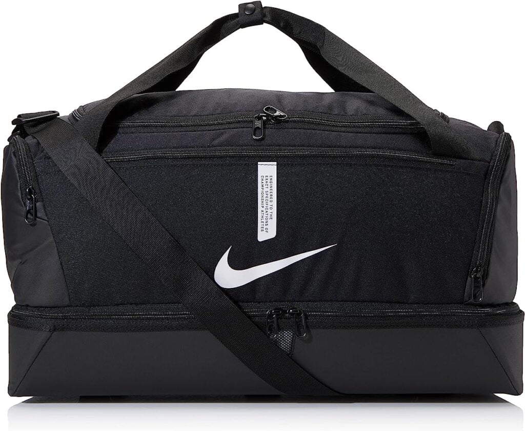 nike academy team mochila con cuerdas de futbol negro negro blanco misc