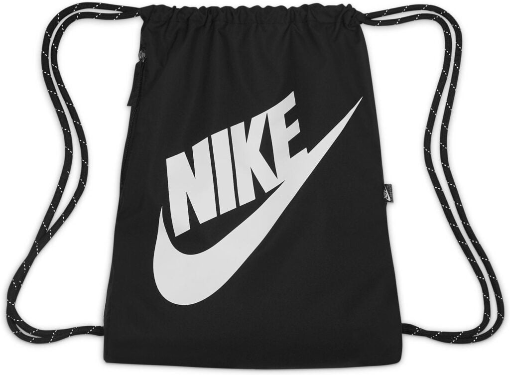 nike gymsack heritage drawstring negro blanco