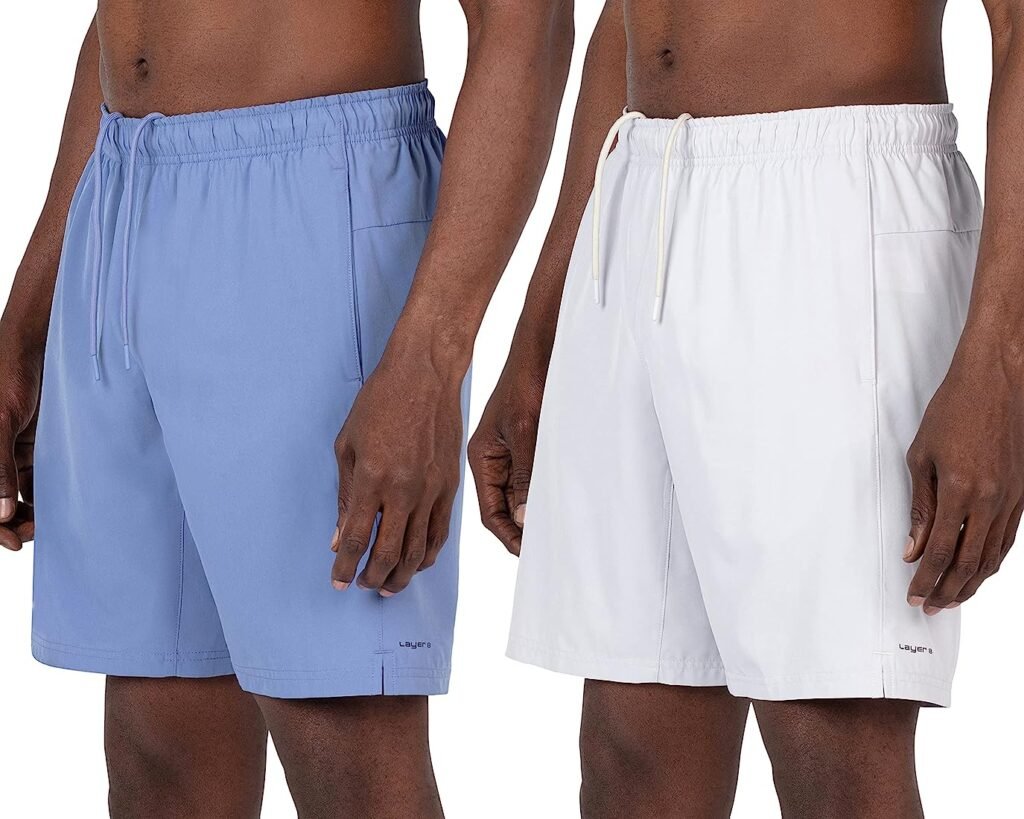 pack de 2 pantalones cortos deportivos para hombre ligeros de secado rapido entrenamiento correr tenis atleticos trotar con bolsillo corto con cremalleraefbc8c9 5