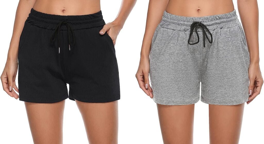 pantalones cortos mujer deporte 100 algodon pantalones cortos mujer verano elastica transpirable shorts deportivos mujer con bolsillo lateral para fitness running yoga jogging s xxl