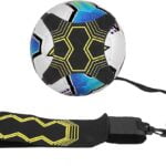 qimei shop futbol trainer equipo de entrenamiento de futbol manos libres practica en solitario con cinturon cuerda elastica universal se adapta a 3 4 5 balones de futbol para ninos adultos 1