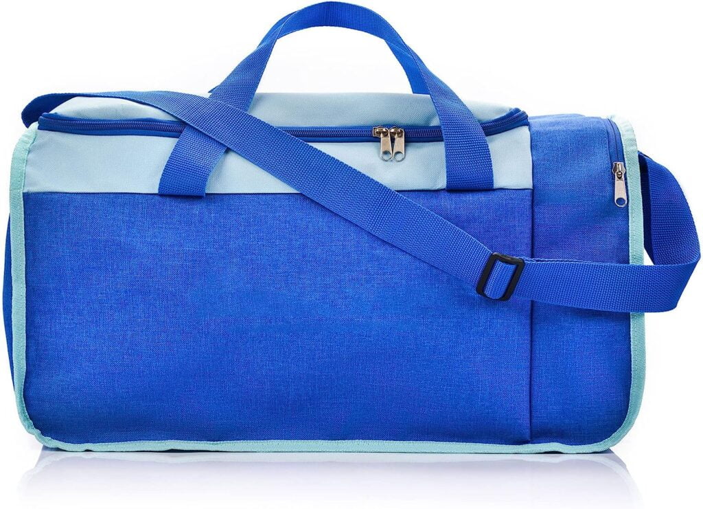 rieeyrslza bolsa de deporte 40l gimnasio bolsa gimnasio de viaje con compartimento impermeable plegable hombre de viaje para viajes deporte fitness azul o2