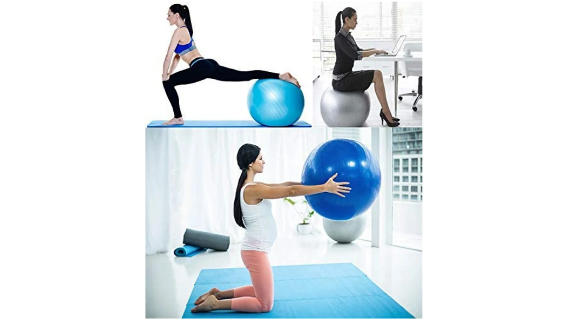 romix pelota de pilates 23cm mini balon de ejercicio para equilibrio y fitness entrenamiento anti burst antideslizante bola gimnasia pequena para fisioterapia yoga barra hogar gimnasio y oficina