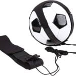 sportout futbol kick throw trainer futbol trainer solo practice training habilidades de control de ayuda cinturon de cintura ajustable para pelotas tamano 3 4 5 ninos y adultos 1