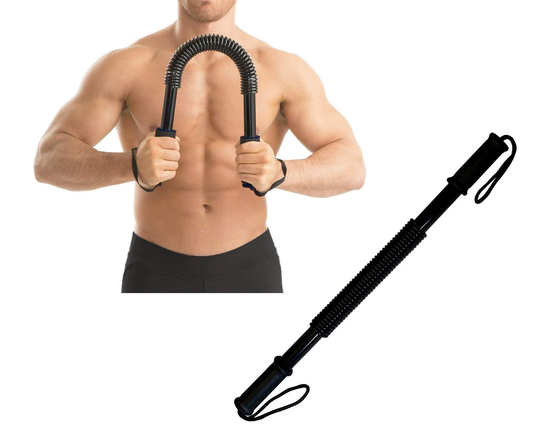 Tradineur - Barra de musculación 30 kg, barra flexible de ejercicio de resistencia, máquina entrenamiento de brazo y pectorales, fitness, muelles de acero, antideslizante, 59 x 3,5 cm, color aleatorio 3 tradineur barra de musculacion 30 kg barra flexible de ejercicio de resistencia maquina entrenamiento de brazo y pectorales fitness muelles de acero antideslizante 59 x 35 cm color aleatorio