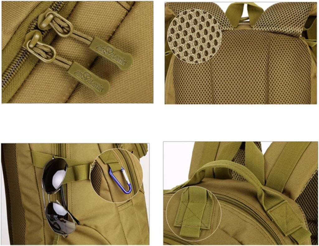 vinbagge mochilas campingmochila senderismo mochilas de viaje mochila deporte mochilas tacticas actividades al aire libre acampar senderismo caza montanismo montar bicicleta 25lnegro9