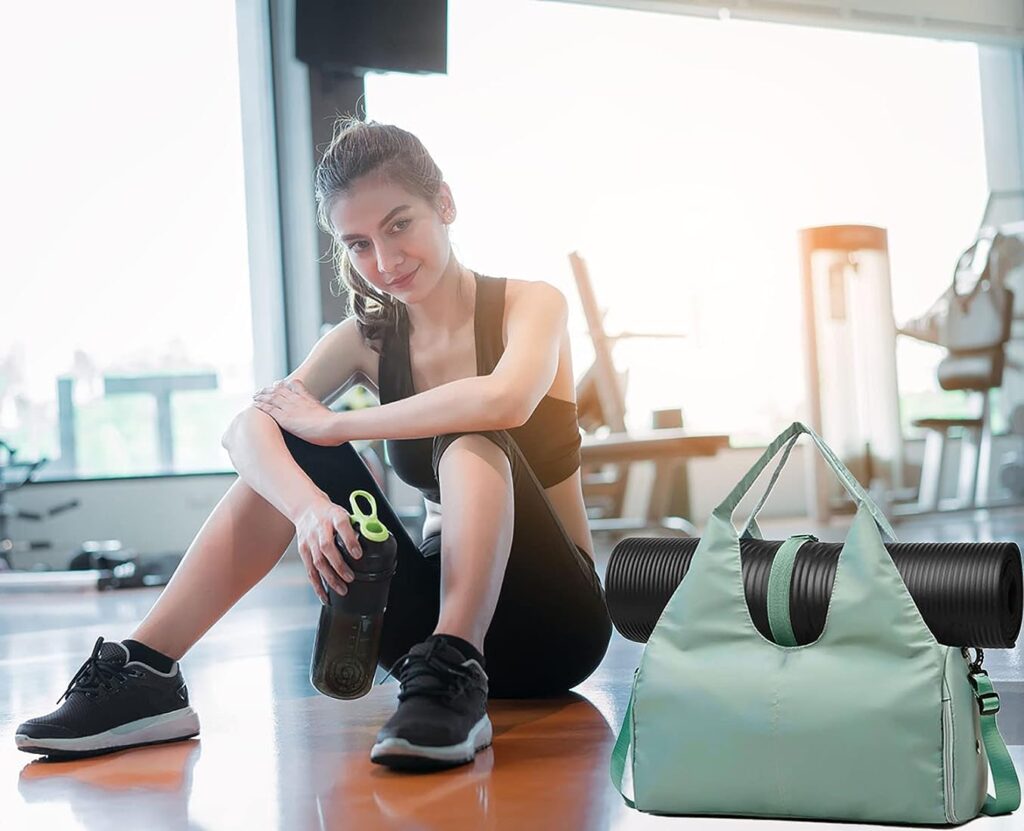 vllcsla bolsa deportiva con bolsillo para mojado para mujer bolsa de viaje impermeable y resistente al desgarro practica bolsa de mano para el fin de semana bolso bandolera rosa oscuro