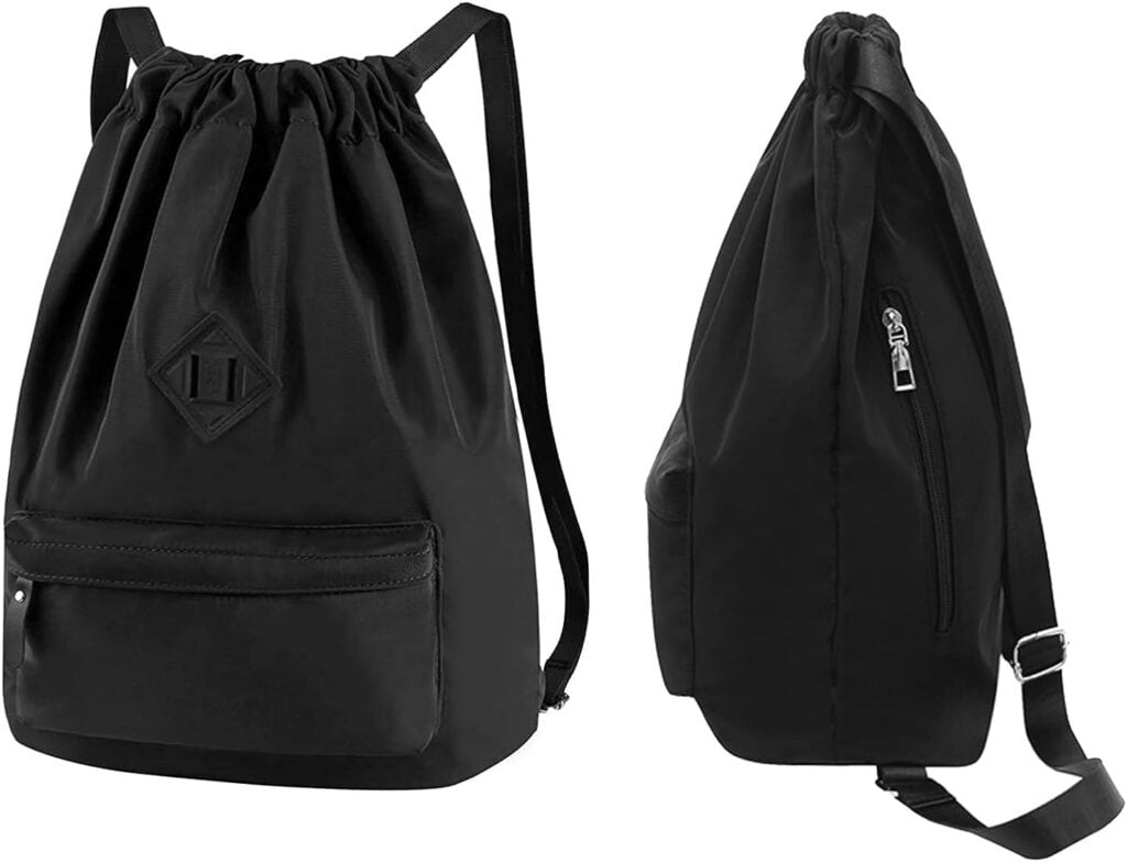 weinsamkeit mochila cuerdas impermeable mochila deporte con ajustable correa de hombro bolsa gimnasio deporte talega saco playa para viajes deportiva yoga grande gymsack